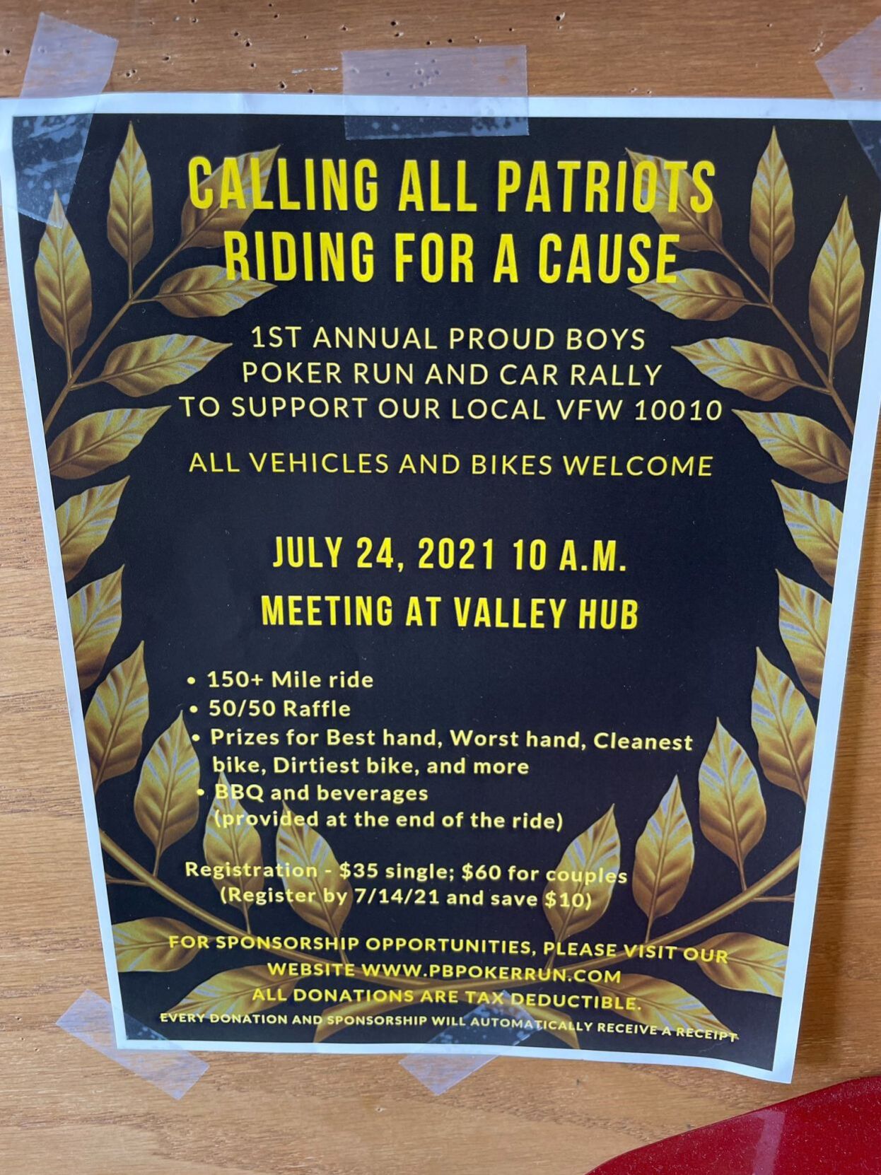 Proud Boys flyer